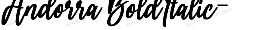 Andorra BoldItalic字体转换